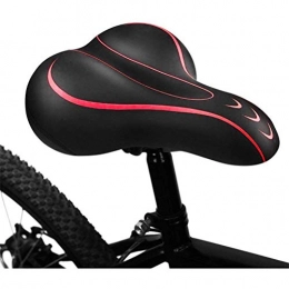 Atrumly Mountain Bike Seat Atrumly Wide Bicycle Saddle Replacement Padded Shockproof Bicycle Seat Cushion Sponge Bicycle Saddle Soft Bike CushionRed