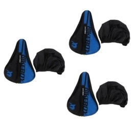 BESPORTBLE Mountain Bike Seat BESPORTBLE 3pcs Bicycle Seat Cover Mountain Bike Cushion Mountain Bikes Cover Saddle Cushion Exercise Bike Cruiser Bikes Saddle Cover Bike Saddle Cover Elasticity Silica Gel Man Rubber Pad