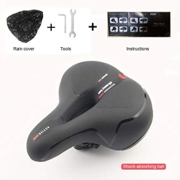 BFFDD Spares BFFDD Comfort Bike Saddle Shock Absorber Mountain MTB Road Bicycle Cycling Seat Soft Cushion Pad Solid Reliable Bicycle Accessories (Color : Light Grey)