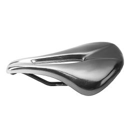 Bicycle Saddle, Ergonomic Design Shock Absorbing Bicycle Saddle Streamlined Uniform Power for Mountain Bikes (Black Silver)