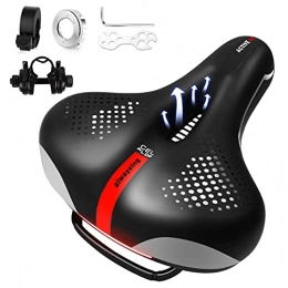 Tuonitaiji Mountain Bike Seat Bicycle saddle, gel bicycle seat, ergonomic bicycle saddle, comfortable, waterproof, breathable bicycle saddle, wide, soft, suitable for mountain bikes, city road bikes (25 x 22 cm)