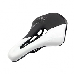 SONG Mountain Bike Seat Bicycle Saddle, Mountain Bike Cushion Skid-proof Soft PU Leather Cycling Saddles Road Bike Seats (Color : White)