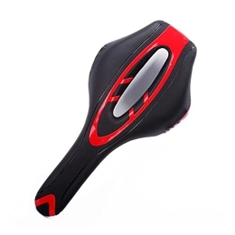 Bktmen Mountain Bike Seat Bicycle Saddle MTB Mountain Bike Bicycle Seat Hollow Cushion Riding Parts Skidproof Travel Cycling Seats Bike Saddle Bicycle seat (Color : Black Red)