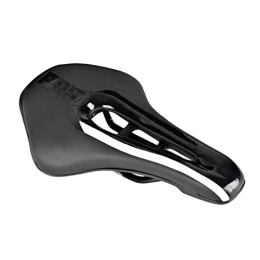 SHHMA Mountain Bike Seat Bicycle Saddle Seat Mountain Bike Saddle Soft Leather Long-Distance Hollow Breathable Waterproof for MTB, Road, Folding Bikes, Black white