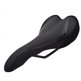 SONG Mountain Bike Seat Bicycle Saddles, Carbon Fiber Leather Road Bike Saddle Comfort Mountain Cycling Black Bicycle Seat Pad Cushion Bike Accessories