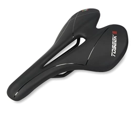  Mountain Bike Seat Bicycle Seat for Men and Women Saddles Memory Foam Padded Waterproof Breathable Comfortable Saddle for Stationary Exercise Indoor Mountain Road Bikes, Black