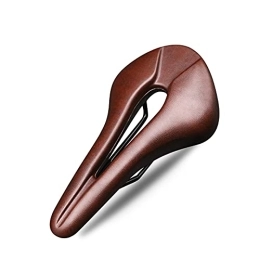 ASDASDASD Mountain Bike Seat Bike Saddle Hollow Mtb Bicycle Cushion One-Piece Pu Leather Soft Comfortable Seat for Men Women Road Mountain Cycling Saddles Brown