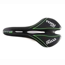 SOWUDM Mountain Bike Seat Bike Saddle MTB Bicycle Saddle Ultralight Mountain Bike Seat Ergonomic Comfortable Wave Road Bike Saddle Cycling Seat Racing Saddle (Color : Black green, Size : One size)