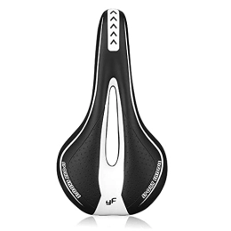 Generic Mountain Bike Seat Bike Seat Bicycle MTB Saddle Cushion Bicycle Hollow Saddle Cycling Road Mountain Bike Seat Bicycle Accessories Bike Saddle (Color : Black White)