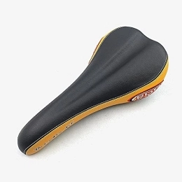 Fisecnoo Mountain Bike Seat Bike Seat, Bicycle Saddle Comfortable Monorail Orange Synthetic Sides Soft Cycling Seat MTB Mountain Bike Saddle Accessories