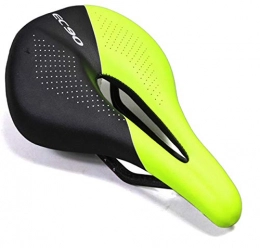 SXCXYG Mountain Bike Seat Bike Seat Bicycle Seat Saddle MTB Road Bike Saddles Mountain Bike Racing Saddle PU Breathable Soft Seat Cushion Bike Saddle (Color : Black and green)