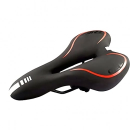 SXCXYG Mountain Bike Seat Bike Seat Shockproof Hollow Bicycle Saddle Silicone Cushion PU Leather Anti-skid Gel Extra Soft MTB Road Bike Seat Cycling Accessories Bike Saddle (Color : Red)