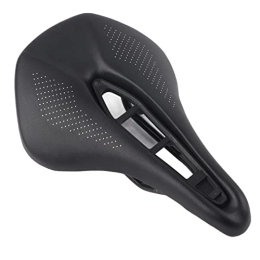 plplaaoo Mountain Bike Seat Bilke Saddle, PU Leather Bicycle Seat Cushion, Durable Black Bicycle Saddle, Comfortable Bilke Seat Cushion, Bike Seat for Mountain Road Bike