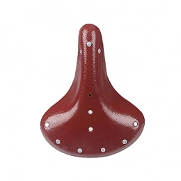 Bktmen Spares Bktmen Vintage Mountain Bike Saddle Retro Leather Cushion Soft and Comfortable Saddle Bicycle Parts accessories Replacement Brown Bicycle seat