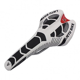 Breathable Gel Mountain Bike Saddle MTB Trekking City Touring Bicycle Saddle Road Bike Seat Carbon Steel, White