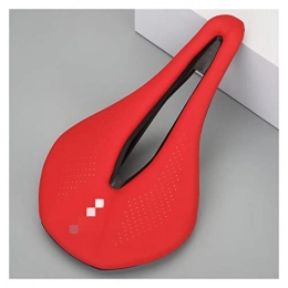 CANJIE Mountain Bike Seat canjiao shop 2022 BALUGOE Bicycle Seat Saddle MTB Road Bike Saddles Mountain Bike Racing Saddle PU Breathable Soft Seat Cushion (Color : Red)