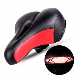 CHE^ZUO Spares CHE^ZUO BICYCLE SADDLE Bicycle Seat Cushion Mountain Bike Saddle Thick Sitting Spring Reflective Damping Comfortable Soft Sponge, 250 * 200Mm Red and Black