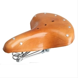 CHULEXI Spares CHULEXI PRDECE Bicycle Seat Cushion Retro Vintage Leather Bike Saddle Genuine Leather Classic Old Style Bicycle Saddle for Mountain Road Fold Bike Saddle Spring