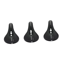 Clispeed Mountain Bike Seat CLISPEED Bike Seat 3 pcs Mountain Kids Riding Cycling Black Supplies Bike Memory Cushion Seat Outdoor Breathable Women Man For Foam Adult Comfortable Saddle Replacement Sports Bike Saddle