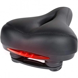 KGADRX Mountain Bike Seat Comfortable Men Women Bike Seat Memory Foam Padded Leather Wide Bicycle Saddle Cushion with Taillight cycling saddle