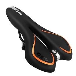 Comfortable MTB Gel Seat Mountain Bike Saddle MTB Saddle Mountain Bike Seat Gel Bikes Seats Breathable & Soft & Waterproof Bike Saddle Cushion for Men and Women - Orange