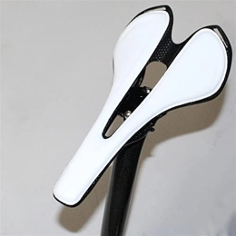 DFGDFG Spares DFGDFG Road mountain bike saddle seat cushion full carbonfiber+Leather fiber Carbon saddle bicycle saddle cycling parts (Color : WHITE01)