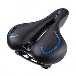 DSMGLSBB Spares DSMGLSBB Gel Bike Seat, Comfortable Waterproof Soft Wide Bike Gel Saddles with Shockproof Spring And Punching Foam System for MTB, Spinning Bikes, Blue