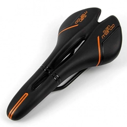 DUNRU Spares DUNRU Bike Seat Wide MTB Bicycle Saddle Silicone Skidproof Saddle Road Bike Saddle Bicycle Seats Hollow Soft PU Leather Bike Saddle (Color : Orange)