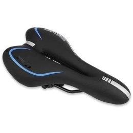 EKOMIS Mountain Bike Seat EKOMIS Bike Seat Reflective Shock Absorbing Hollow Bicycle Saddle PVC Fabric Soft Mtb Cycling Road Mountain Bike Seat Bicycle Accessories Bike Saddle (Color : Black Blue)