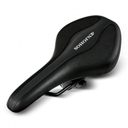 ENJOHOS Spares ENJOHOS Bicycle Saddle, Mountain Bike Seat Waterproof, Bike Saddle, Bicycle Cushion for MTB, Folding Bike, Road Bike, Spinning Bike, Exercise Bikes (Black)