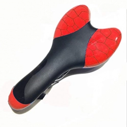 SXLZ Mountain Bike Seat Exercise Bike Seat, Bicycle Saddle Comfort Ergonomic Padded Leather Non-slip Ntichoc Compatible With Mountain Seats And With Mountain Bike Saddles, Red-27.5x14.5cm