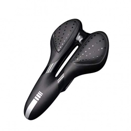 Bktmen Mountain Bike Seat Extra Soft Road Mountain Bike Seat Bicycle Saddle Shock Absorbing Design PU Silica Gel Leather Anti-skid Cycling Accessories Bicycle seat (Color : Black)