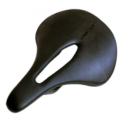 F Fityle Spares F Fityle Comfortable Anti-Slip Bike Seat Shockproof Lightweight Mountain Road Exercise Bicycle Hollow Saddle Replacement - Black Wide