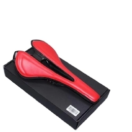 FIQARO Mountain Bike Seat FIQARO Mountain Bike Seat, Bike Seat 3K Full Carbon Fiber Bicycle Saddle MTB Road Bike Seat Ultra Light Cycle Equipment Matte / Glossy 270x143mm (Color : Red)