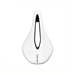 FIQARO Mountain Bike Seat FIQARO Mountain Bike Seat, Bike Seat Bicycle Seat MTB Road Bike Saddles PU Ultralight Breathable Comfortable Seat Cushion Bike Racing Saddle Parts Components (Color : White)