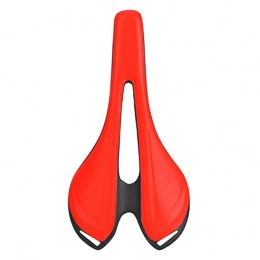 FOLOSAFENAR Mountain Bike Seat FOLOSAFENAR Lightweight Red PU Bike Saddle Mountain Bike Saddle Bicycle Saddle, for Road Bikes(red)