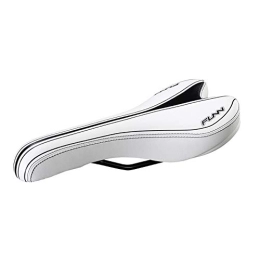 Funn Spares Funn Launch II Mountain Bike Saddle with CrMo Rail - Comfortable and Durable Bicycle Seat for MTB (White)