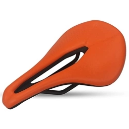 GAWDI Mountain Bike Seat GAWDI Bicycle Road Widened Saddle Hollow Mountain Bike Seat Cushion Shock Absorption Comfortable Seat Sub-bike Accessories bicycle saddle (Color : Orange)