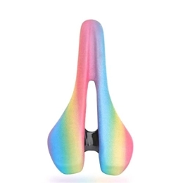 GAWDI Spares GAWDI Bicycle Seat Breathable Rainbow MTB Road Mountain Bike Racing Saddle PU Breathable Soft Cycling Cushion Accessories bicycle saddle (Color : 01 Racing)