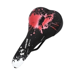 GAWDI Mountain Bike Seat GAWDI Bike Saddle Mountain Road Bicycle Thicken Sponge Seat Cushion PVC Leather Soft Shock Absorption Comfortable Cycling Parts bicycle saddle (Color : C)