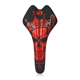 GAWDI Mountain Bike Seat GAWDI Breathable Bike Saddle Seat Cushion PU Leather Seat Mountain Bicycle Shock Absorbing Cushion Bicycle Accessories bicycle saddle (Color : Red)