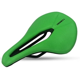 GAWDI Mountain Bike Seat GAWDI Mountain Road Bicycle Saddle Seat Colorful Hollow Comfortable Bike Seat Cushion Widened Saddle Seat Racing General Seat Cushion bicycle saddle (Color : Green)