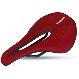 GAWDI Mountain Bike Seat GAWDI Mountain Road Bicycle Saddle Seat Colorful Hollow Comfortable Bike Seat Cushion Widened Saddle Seat Racing General Seat Cushion bicycle saddle (Color : Red)