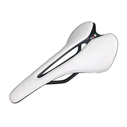 GAWDI Mountain Bike Seat GAWDI MTB Mountain Road Bike Saddle Seat Racing General Seat Cushion Light Weight Comfortable Leather Bicycle Seat Cycling Accessories bicycle saddle (Color : White)