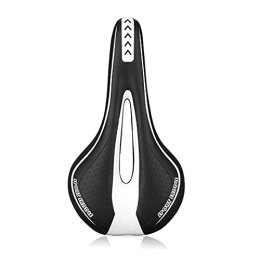 Bktmen Mountain Bike Seat Gel Extra Soft Bicycle MTB Saddle Cushion Bicycle Hollow Saddle Cycling Road Mountain Bike Seat Bicycle Accessories Bicycle seat (Color : Black White)