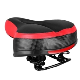 GFMODE Mountain Bike Seat GFMODE Big Butt Spring Saddle Mountain Bike Cushion Bicycle Cushion Mountain Bike Mtb Saddle Cycling (Color : Red Black)