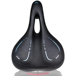  Mountain Bike Seat Gincleey Comfortable Bike Seat, Gel Bike Seat Cushion for Men and Women, Comfortable Padded Bike Saddle, Exercise Bike and Outdoor Bike Saddle, Mountain Bike Accessories with Memory Shape, Soft, Black