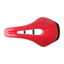 Samnuerly Spares Hollow Breathable Bicycle Saddle Comfort Road Mountain Bike Seat Cycling Saddle Cushion (Color : Black-red)