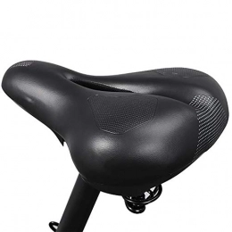 JIAGU Spares JIAGU Padded Bicycle Saddle Mountain Bike Saddle Soft Hollow Breathable Cushion Cycling for Women Men (Color : Black, Size : 26x20cm)