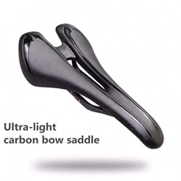 JIBO Spares JIBO Bicycle Saddle Hollow Lightweight Full Carbon Fiber Bow Sponge MTB Road Bike Seat Cushion Bike Saddle 135 * 270Mm, Black